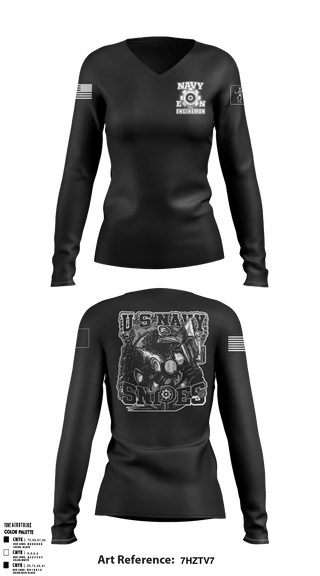 Women's Long Sleeve Vneck Shirt, , Navy, Teamtime, Team time, sublimation, custom sports apparel, team uniforms, spirit wear, spiritwear, sports uniforms, custom shirts, team store, custom team store, fundraiser sports, apparel fundraiser