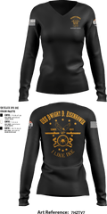 USS Dwight Eisenhower CVN 69 7306312 Women's Long Sleeve V-neck Shirt - 1