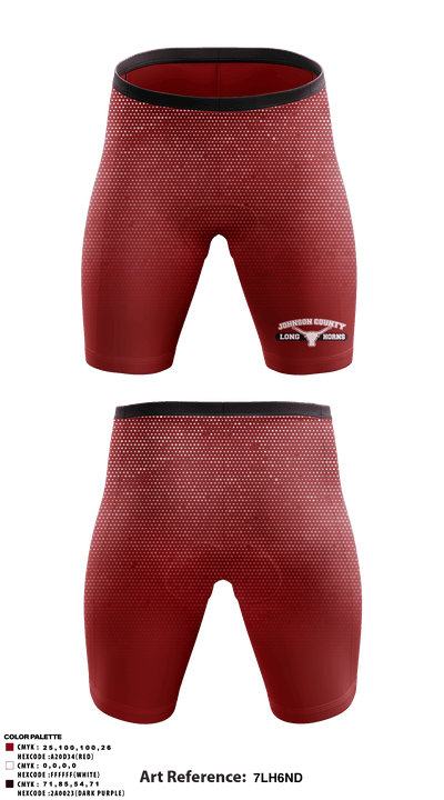 JOHNSON COUNTY LONGHORNS 83204786398 Men's Compression Shorts - 1