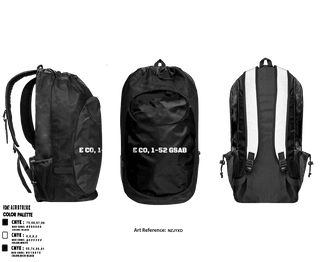 Gear Bag, E CO, 1-52 GSAB, Army, Teamtime, Team time, sublimation, custom sports apparel, team uniforms, spirit wear, spiritwear, sports uniforms, custom shirts, team store, custom team store, fundraiser sports, apparel fundraiser