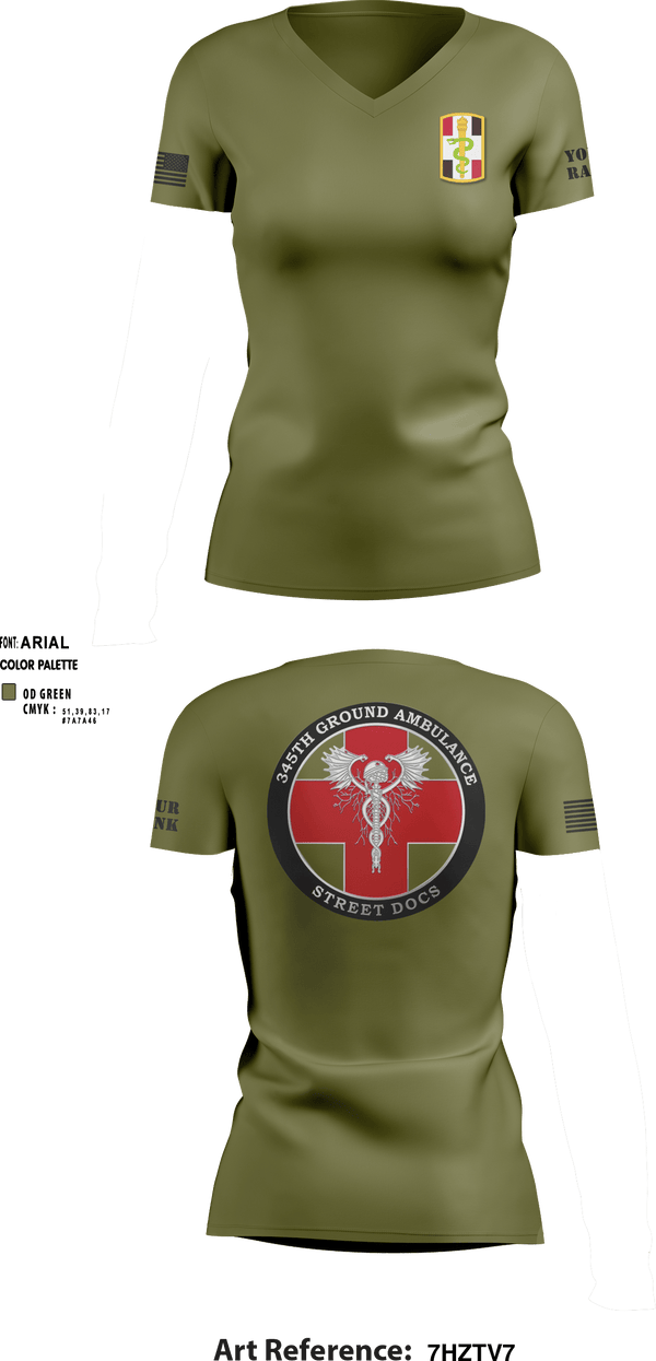 Women's Short Sleeve Vneck Shirt, , Army, Teamtime, Team time, sublimation, custom sports apparel, team uniforms, spirit wear, spiritwear, sports uniforms, custom shirts, team store, custom team store, fundraiser sports, apparel fundraiser
