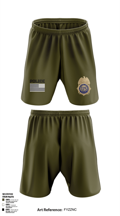 DEA Enforcement Group 46 13099367 Athletic Shorts With Pockets - 52