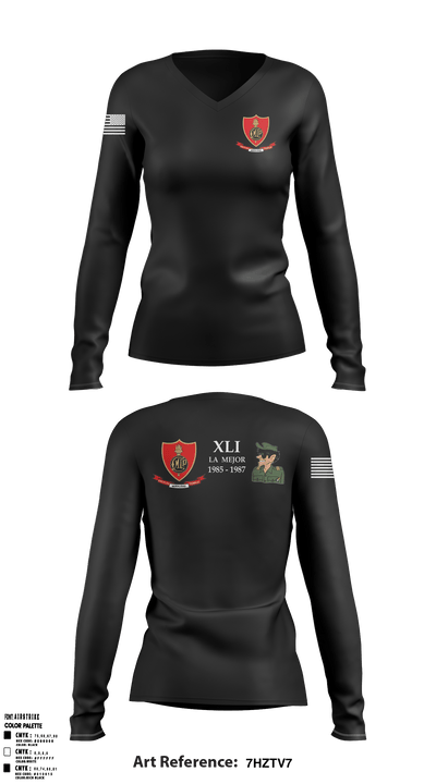 CMLP41 48088874 Women's Long Sleeve V-neck Shirt - 1