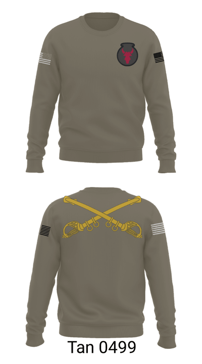 1-145th Armor 33702857 Crew Neck Sweatshirt - 11