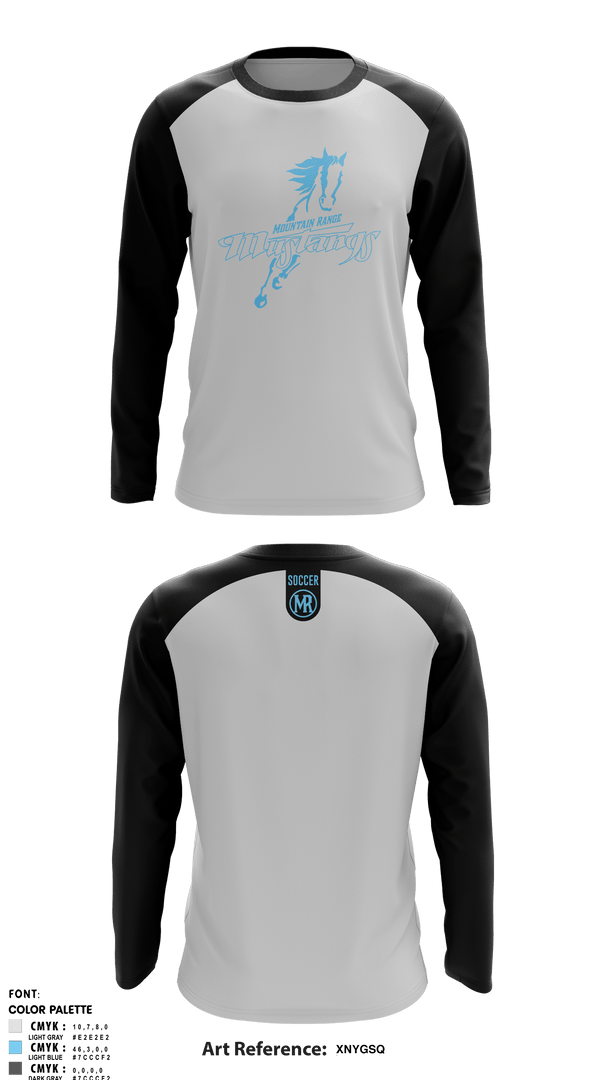 Long Sleeve Performance Shirt, Mountain Range HS Girls Soccer, Women's Soccer, Teamtime, Team time, sublimation, custom sports apparel, team uniforms, spirit wear, spiritwear, sports uniforms, custom shirts, team store, custom team store, fundraiser sports, apparel fundraiser