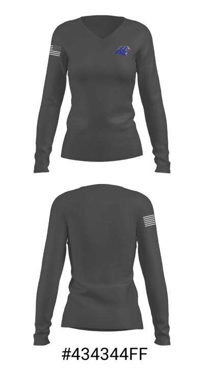 Mars Hill Bible Middle School Golf 51279924 Women's Long Sleeve V-neck Shirt - 25