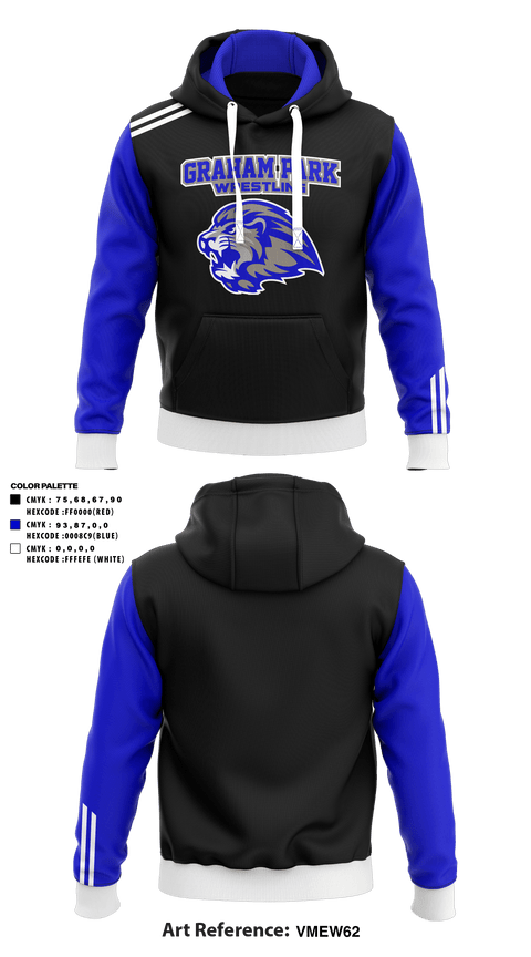 Hoodie, Graham Park Middle School Wrestling, Wrestling, Teamtime, Team time, sublimation, custom sports apparel, team uniforms, spirit wear, spiritwear, sports uniforms, custom shirts, team store, custom team store, fundraiser sports, apparel fundraiser