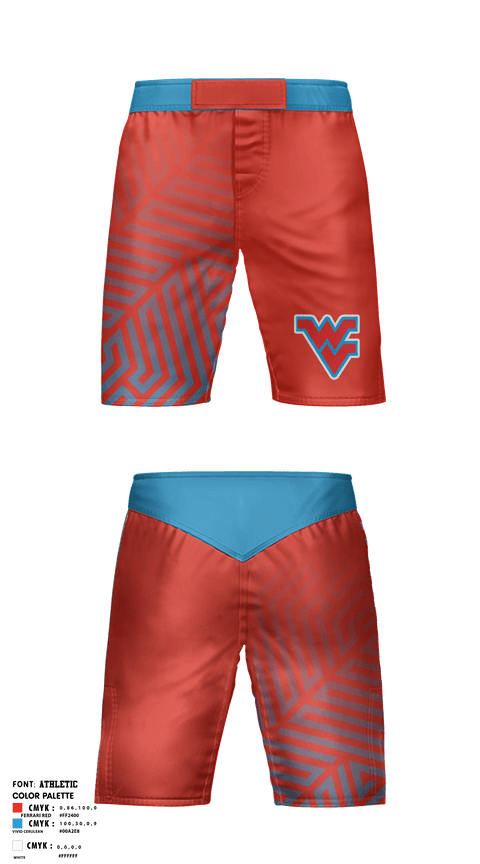 Fight Shorts, West Valley High School Wrestling, Wrestling, Teamtime, Team time, sublimation, custom sports apparel, team uniforms, spirit wear, spiritwear, sports uniforms, custom shirts, team store, custom team store, fundraiser sports, apparel fundraiser