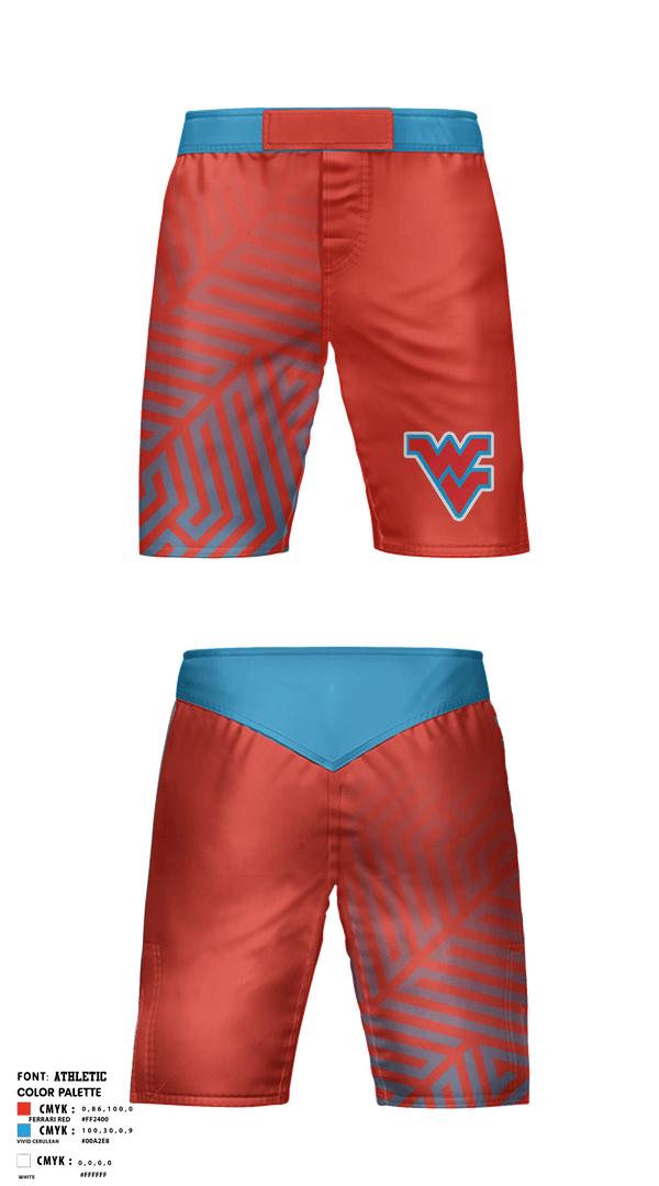 Fight Shorts, West Valley High School Wrestling, Wrestling, Teamtime, Team time, sublimation, custom sports apparel, team uniforms, spirit wear, spiritwear, sports uniforms, custom shirts, team store, custom team store, fundraiser sports, apparel fundraiser