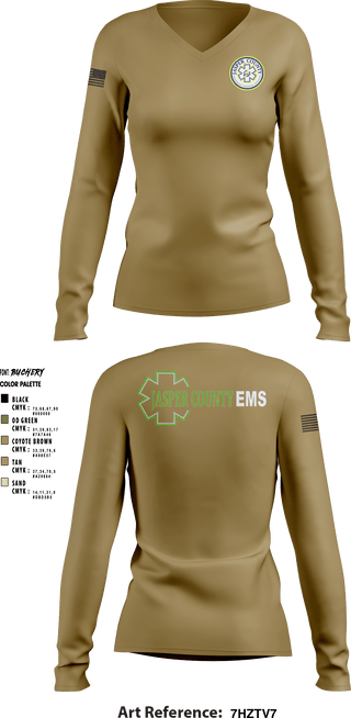 Women's Long Sleeve Vneck Shirt, , Fire Department, Teamtime, Team time, sublimation, custom sports apparel, team uniforms, spirit wear, spiritwear, sports uniforms, custom shirts, team store, custom team store, fundraiser sports, apparel fundraiser
