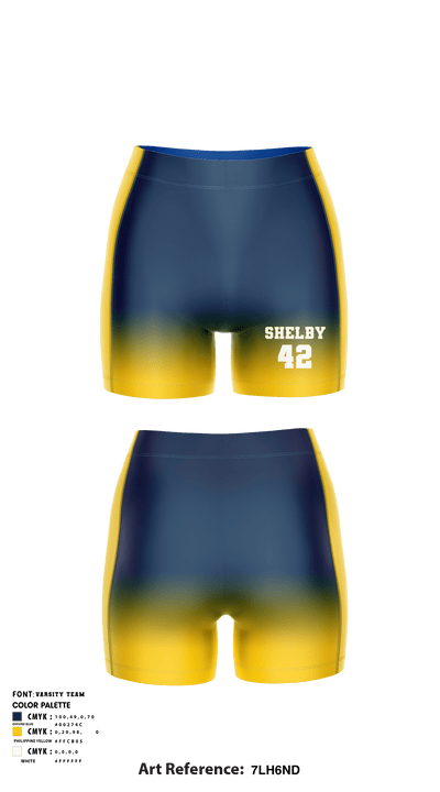 Shelby Wildcats 42080278 Women's Compression Shorts - 2