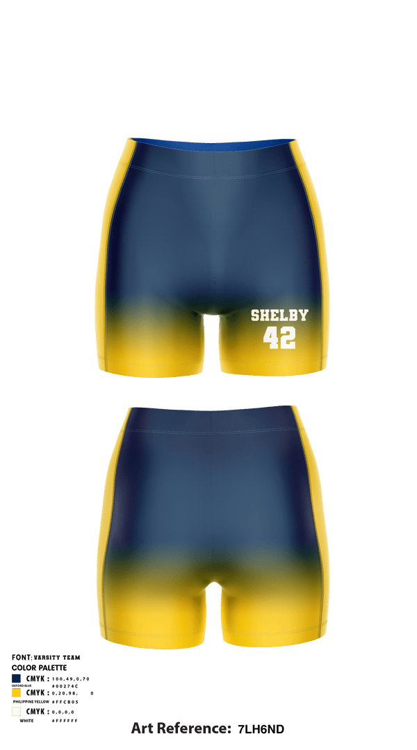 Women's Compression Shorts, Shelby Wildcats, Women's Volleyball, Teamtime, Team time, sublimation, custom sports apparel, team uniforms, spirit wear, spiritwear, sports uniforms, custom shirts, team store, custom team store, fundraiser sports, apparel fundraiser