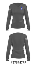 Tipton Middle School Cross Country 80012614 Women's Long Sleeve V-neck Shirt - 25