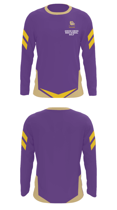 Queen Creek High School Golf 29283771 Long Sleeve Performance Shirt - 22