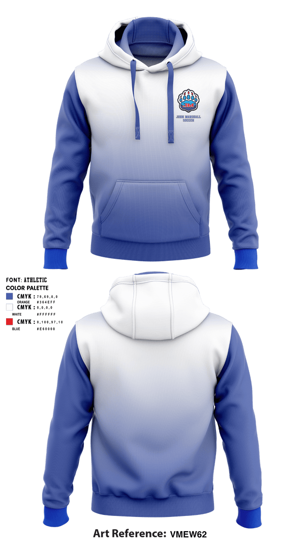 Hoodie, John Marshall Soccer, Men's Soccer, Teamtime, Team time, sublimation, custom sports apparel, team uniforms, spirit wear, spiritwear, sports uniforms, custom shirts, team store, custom team store, fundraiser sports, apparel fundraiser