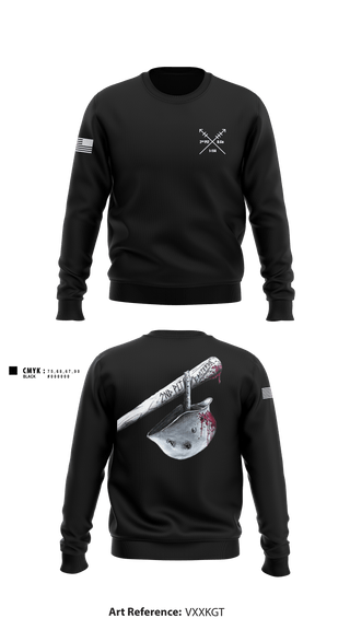 Crew Neck Sweatshirt, 2nd PLT Baseterds, National Guard, Teamtime, Team time, sublimation, custom sports apparel, team uniforms, spirit wear, spiritwear, sports uniforms, custom shirts, team store, custom team store, fundraiser sports, apparel fundraiser