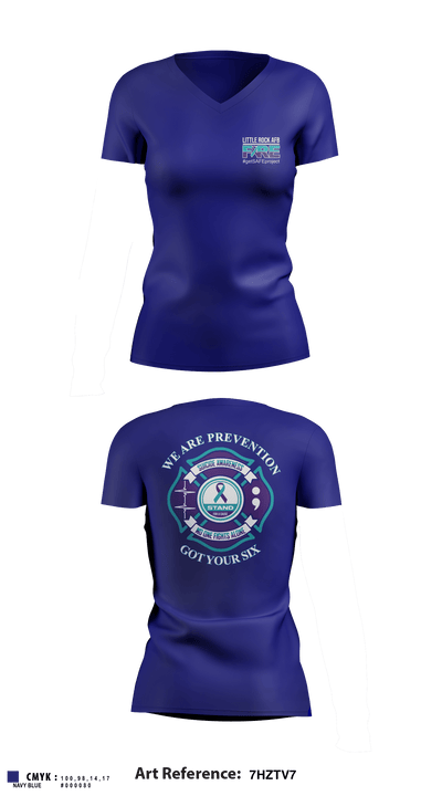 LITTLE ROCK AFB - FIRE 45184704 Women's Short Sleeve V-neck Shirt - 5