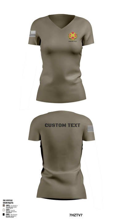 USAG Fort Sill 33635328 Women's Short Sleeve V-neck Shirt - 52