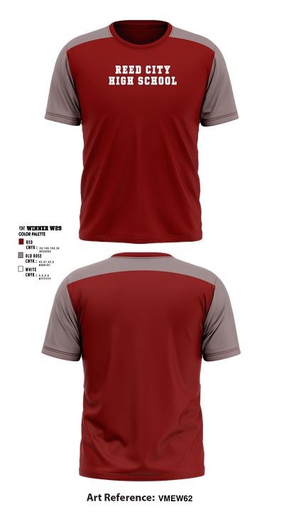Reed City High School 86806155 Short Sleeve Performance Shirt - 1