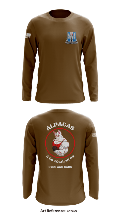 Alpha Company 205th MI BN 42237898 Long Sleeve Performance Shirt - 8