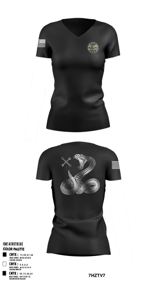 Women's Short Sleeve Vneck Shirt, Bco 145th BSB, National Guard, Teamtime, Team time, sublimation, custom sports apparel, team uniforms, spirit wear, spiritwear, sports uniforms, custom shirts, team store, custom team store, fundraiser sports, apparel fundraiser