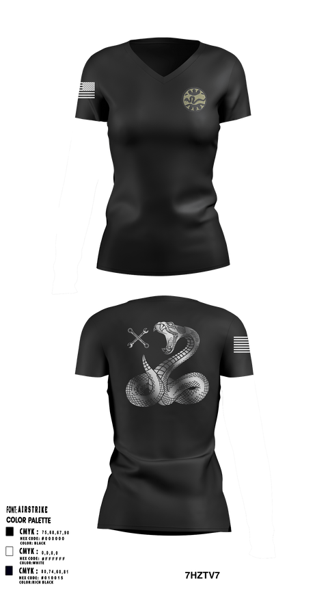 Women's Short Sleeve Vneck Shirt, Bco 145th BSB, National Guard, Teamtime, Team time, sublimation, custom sports apparel, team uniforms, spirit wear, spiritwear, sports uniforms, custom shirts, team store, custom team store, fundraiser sports, apparel fundraiser