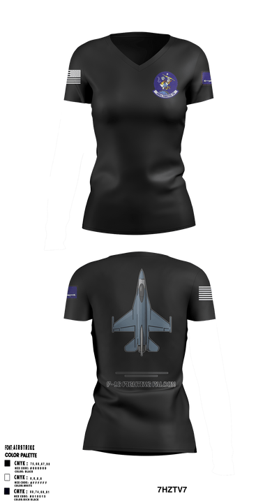 309th fighter squadron 10532348 Women's Short Sleeve V-neck Shirt - 1