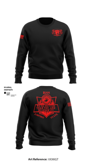 Crew Neck Sweatshirt, RSS EMPIRE STATE, Marines, Teamtime, Team time, sublimation, custom sports apparel, team uniforms, spirit wear, spiritwear, sports uniforms, custom shirts, team store, custom team store, fundraiser sports, apparel fundraiser