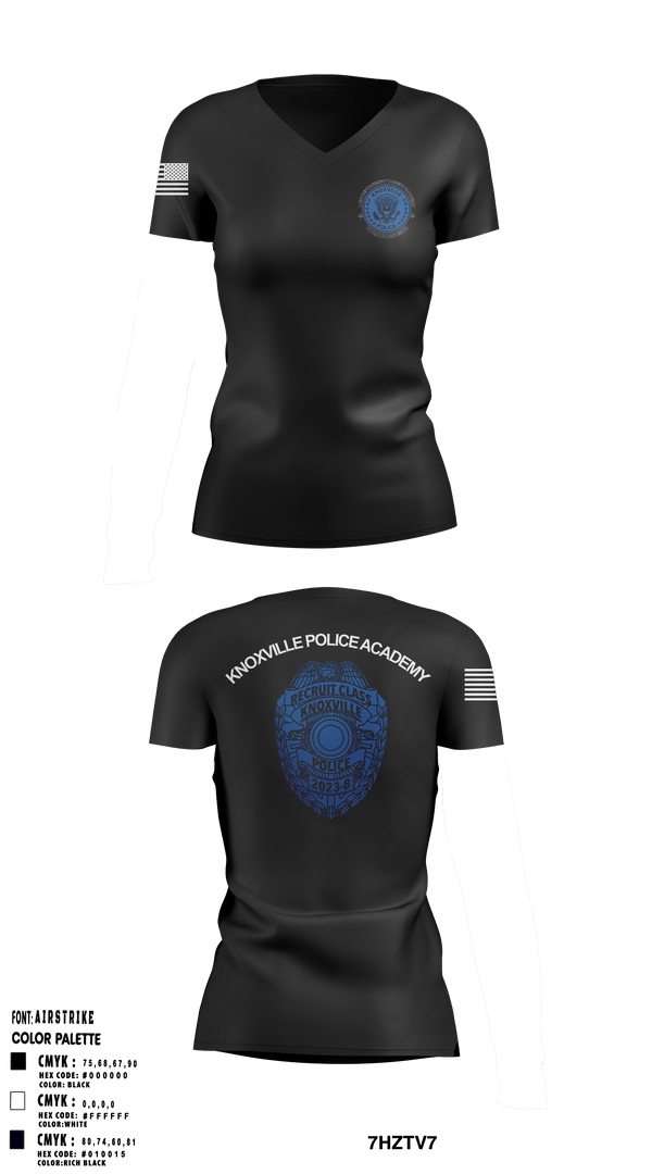 Women's Short Sleeve Vneck Shirt, Basic Recruit class 2023-B, Police, Teamtime, Team time, sublimation, custom sports apparel, team uniforms, spirit wear, spiritwear, sports uniforms, custom shirts, team store, custom team store, fundraiser sports, apparel fundraiser