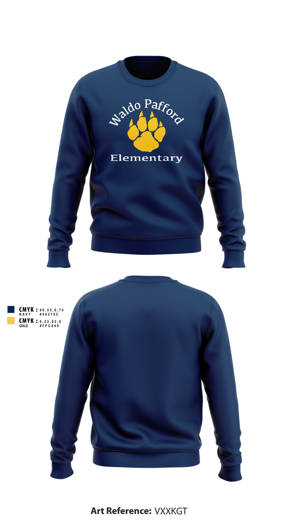 Crew Neck Sweatshirt, Waldo Pafford Elementary, Spirit Store, Teamtime, Team time, sublimation, custom sports apparel, team uniforms, spirit wear, spiritwear, sports uniforms, custom shirts, team store, custom team store, fundraiser sports, apparel fundraiser
