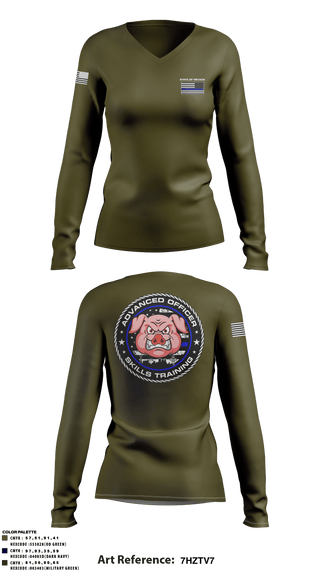 Women's Long Sleeve Vneck Shirt, , Police, Teamtime, Team time, sublimation, custom sports apparel, team uniforms, spirit wear, spiritwear, sports uniforms, custom shirts, team store, custom team store, fundraiser sports, apparel fundraiser