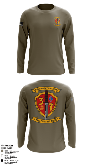 Long Sleeve Performance Shirt, , Marines, Teamtime, Team time, sublimation, custom sports apparel, team uniforms, spirit wear, spiritwear, sports uniforms, custom shirts, team store, custom team store, fundraiser sports, apparel fundraiser