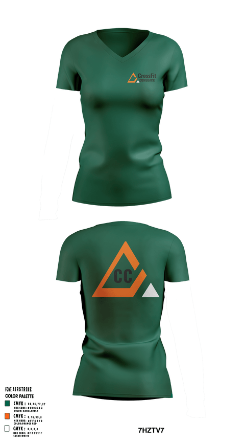 Women's Short Sleeve Vneck Shirt, Crossfit ComebackCrossfit Comeback, , Teamtime, Team time, sublimation, custom sports apparel, team uniforms, spirit wear, spiritwear, sports uniforms, custom shirts, team store, custom team store, fundraiser sports, apparel fundraiser