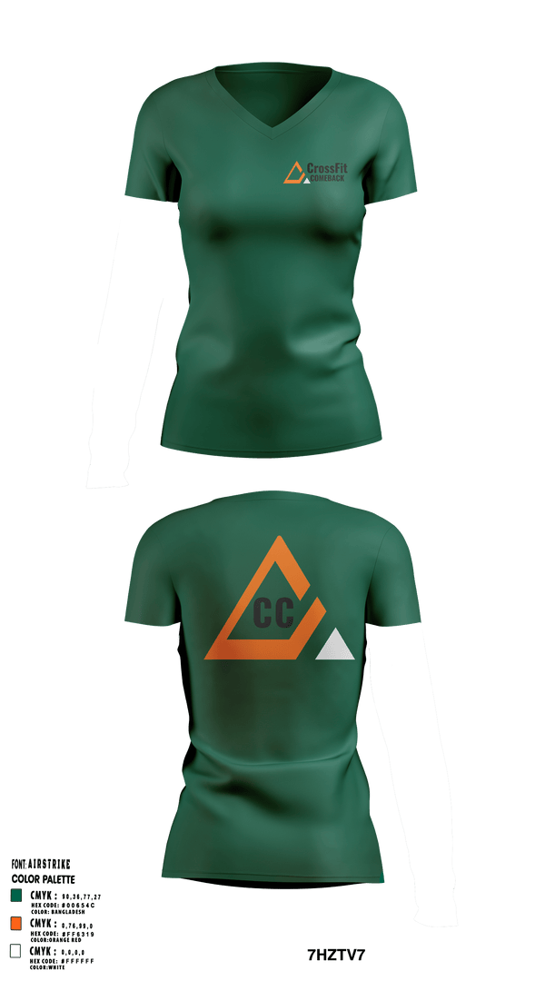 Women's Short Sleeve Vneck Shirt, Crossfit ComebackCrossfit Comeback, , Teamtime, Team time, sublimation, custom sports apparel, team uniforms, spirit wear, spiritwear, sports uniforms, custom shirts, team store, custom team store, fundraiser sports, apparel fundraiser