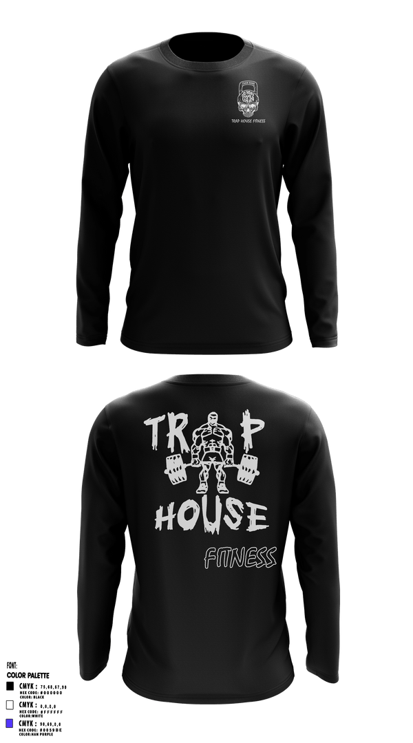 Long Sleeve Performance Shirt, Trap House Fitness, Spirit Store, Teamtime, Team time, sublimation, custom sports apparel, team uniforms, spirit wear, spiritwear, sports uniforms, custom shirts, team store, custom team store, fundraiser sports, apparel fundraiser