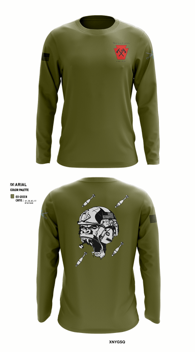 1-111th IN BN 37171288 Long Sleeve Performance Shirt - 2