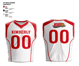 Kimberly 89619245 Reversible Basketball Jersey (White/Red) - 37