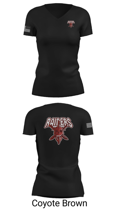 E Troop 5CR Raiders 18563163 Women's Short Sleeve V-neck Shirt - 20