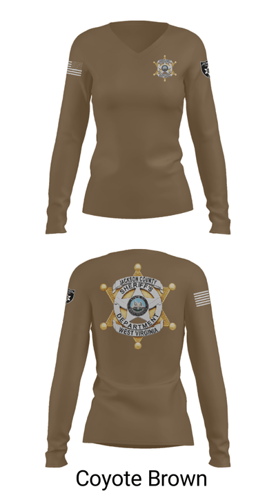 Jackson County Sheriff's Department Criminal Investigations 68509731 Women's Long Sleeve V-neck Shirt - 38
