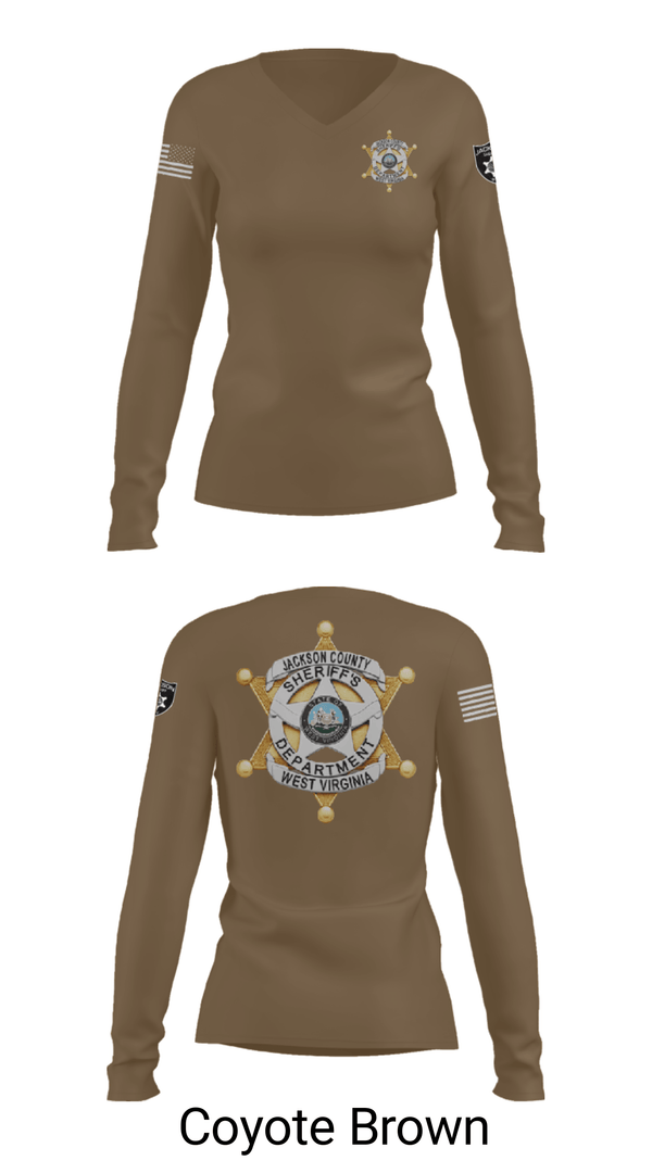 Women's Long Sleeve Vneck Shirt, , Police, Teamtime, Team time, sublimation, custom sports apparel, team uniforms, spirit wear, spiritwear, sports uniforms, custom shirts, team store, custom team store, fundraiser sports, apparel fundraiser