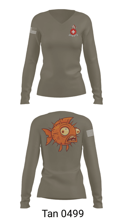 2nd platoon 1-14th 44681446 Women's Long Sleeve V-neck Shirt - 40