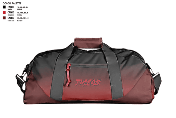 Duffle Bag, Tigers, Men's Basketball, Teamtime, Team time, sublimation, custom sports apparel, team uniforms, spirit wear, spiritwear, sports uniforms, custom shirts, team store, custom team store, fundraiser sports, apparel fundraiser