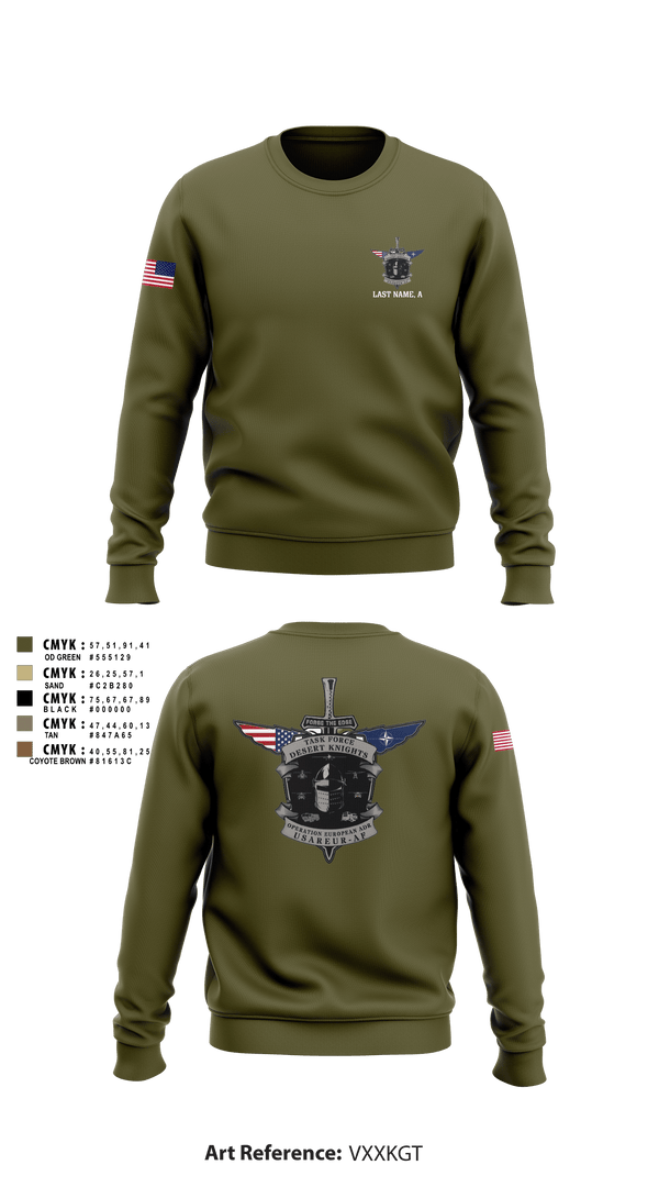 Crew Neck Sweatshirt, , Army, Teamtime, Team time, sublimation, custom sports apparel, team uniforms, spirit wear, spiritwear, sports uniforms, custom shirts, team store, custom team store, fundraiser sports, apparel fundraiser