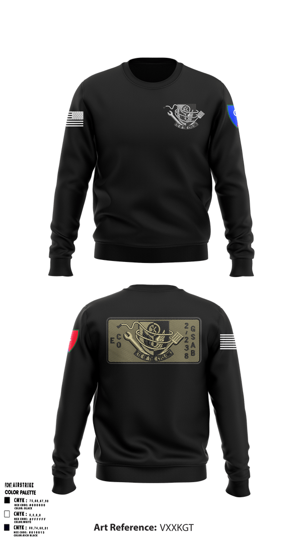 Crew Neck Sweatshirt, 1438th CTC, National Guard, Teamtime, Team time, sublimation, custom sports apparel, team uniforms, spirit wear, spiritwear, sports uniforms, custom shirts, team store, custom team store, fundraiser sports, apparel fundraiser