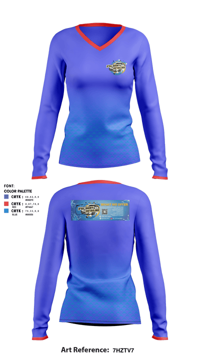 DG’s SHINY DETAILING LLC 41357524 Women's Long Sleeve V-neck Shirt - 1