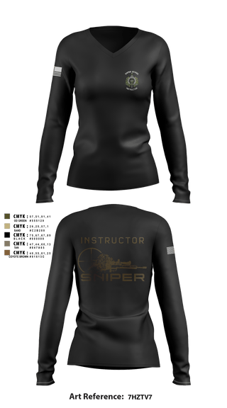 Women's Long Sleeve Vneck Shirt, Sniper, Police, Teamtime, Team time, sublimation, custom sports apparel, team uniforms, spirit wear, spiritwear, sports uniforms, custom shirts, team store, custom team store, fundraiser sports, apparel fundraiser