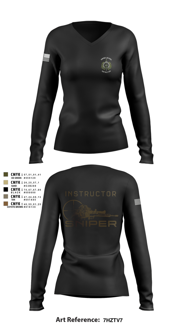 Women's Long Sleeve Vneck Shirt, Sniper, Police, Teamtime, Team time, sublimation, custom sports apparel, team uniforms, spirit wear, spiritwear, sports uniforms, custom shirts, team store, custom team store, fundraiser sports, apparel fundraiser