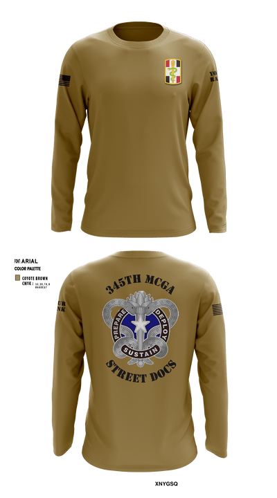 345th MCGA 98196690 Long Sleeve Performance Shirt - 8
