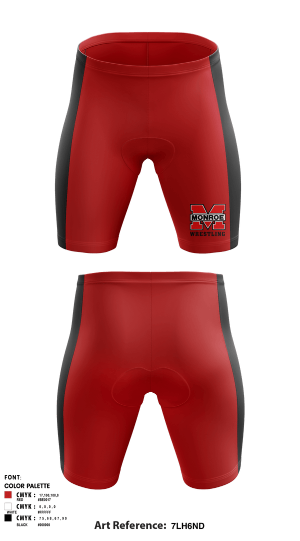 Men's Compression Shorts, Monroe Middle School, Wrestling, Teamtime, Team time, sublimation, custom sports apparel, team uniforms, spirit wear, spiritwear, sports uniforms, custom shirts, team store, custom team store, fundraiser sports, apparel fundraiser
