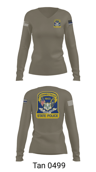 Women's Long Sleeve Vneck Shirt, , Police, Teamtime, Team time, sublimation, custom sports apparel, team uniforms, spirit wear, spiritwear, sports uniforms, custom shirts, team store, custom team store, fundraiser sports, apparel fundraiser